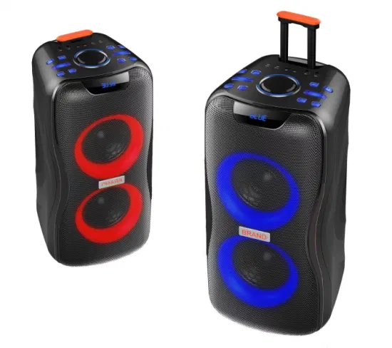 Sistema audio per altoparlanti per feste Sistema home theater DJ Altoparlante PA wireless portatile Altoparlanti Bluetooth con carrello doppio da 8 pollici